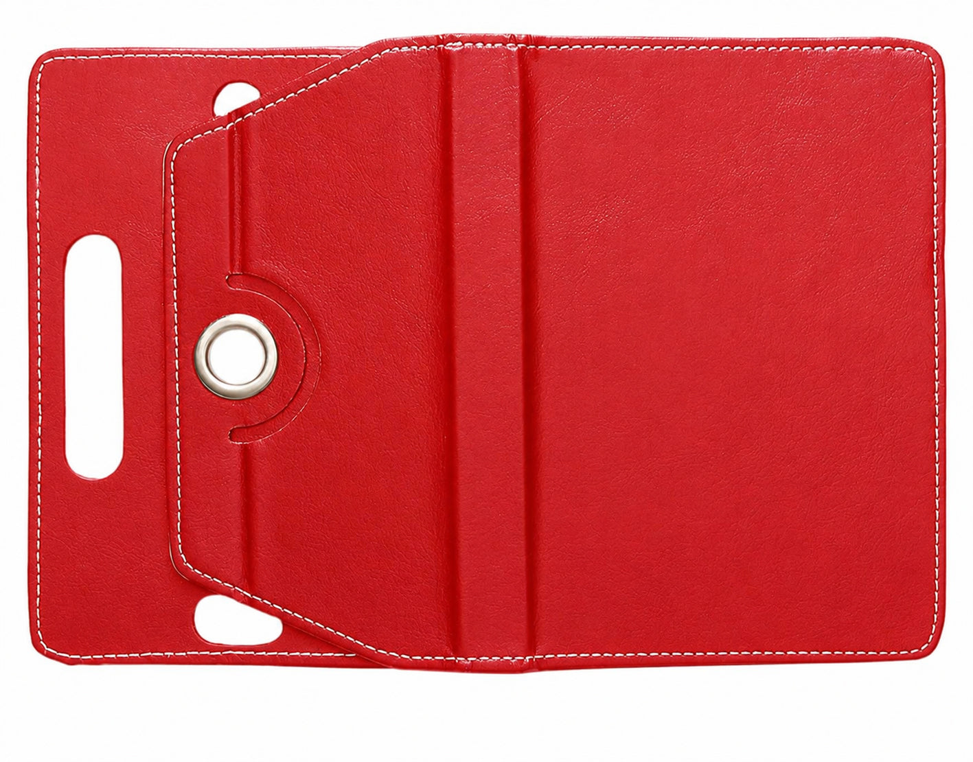 Universal 7 Inch Tablet Case Cover Premium PU Leather 360° Rotating Stand Folio Wallet Case with Elastic Clips & Camera Slots