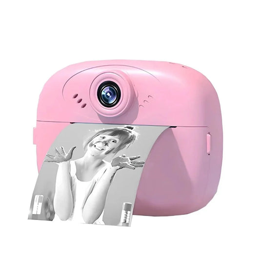 KC02 Kids Instant Print Camera Thermal Printing Camera for Children with 2.4” LCD Screen | Video Recording | MP3 Player | Rechargeable Battery | Includes Print Paper Pink