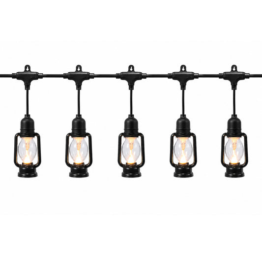 Outdoor LED Lantern String Lights with Plug – Waterproof Decorative Hanging Light Set for Garden, Patio, Balcony, Wedding, Party & Cafe Decoration