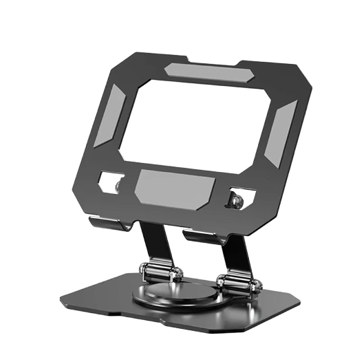 Lacoz Adjustable Tablet Stand with 360° Rotating Base, Ergonomic Foldable Portable Laptop Stand Holder, Compatible with Tablets and Phones