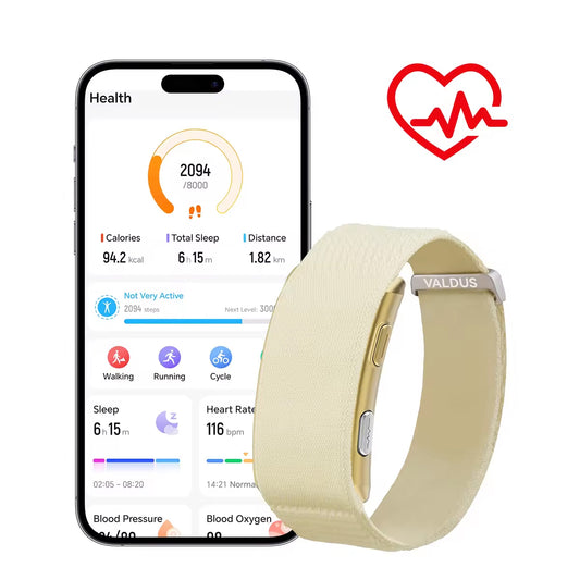 Smart Health Tracking Bracelet with Sleep Analysis, Activity Tracking & Long Battery Life Designed for Ladies and Gents Gold
