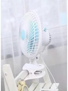 Desk Fan with 2 Speed Settings, 3-Blade Quiet Cooling Fan for Home, Office, Bedroom, Dorm Room - Sturdy Clip-On Electric Fan