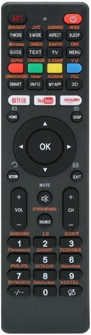 RM-L1130+X PLUS Lcd/Led Replacement Universal LCD IR TV Remote Control Netflix Youtube Feature For Different Brands