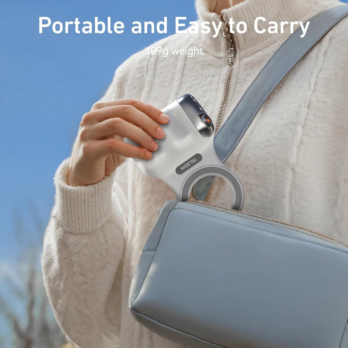 Fun Shot Magnetic Grip with Remote Control MagSafe Compatible Camera Grip for Smartphones Strong Dual-Sided Magnet Ergonomic Handle for Stable Photography & Video Shooting