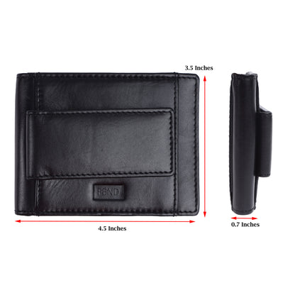 Fend Genuine Leather Card Holder Wallets with RFID Blocking for Men's