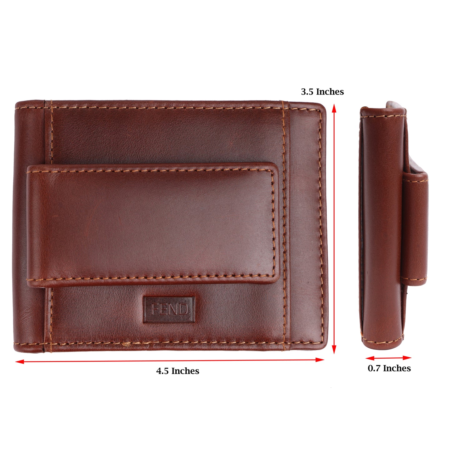 Fend Genuine Leather Card Holder Wallets with RFID Blocking for Men's