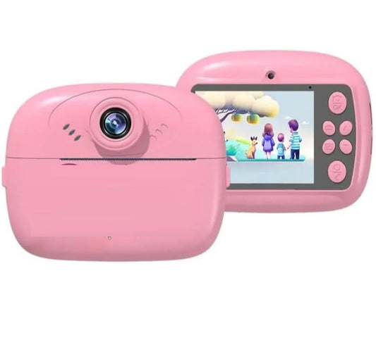 KC02 Kids Instant Print Camera Thermal Printing Camera for Children with 2.4” LCD Screen | Video Recording | MP3 Player | Rechargeable Battery | Includes Print Paper Pink
