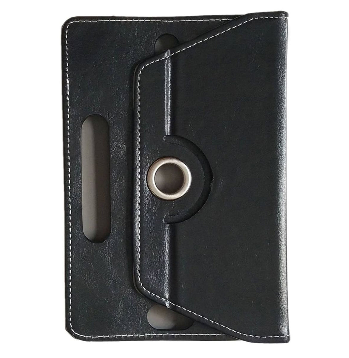 Universal 7 Inch Tablet Case Cover Premium PU Leather 360° Rotating Stand Folio Wallet Case with Elastic Clips & Camera Slots