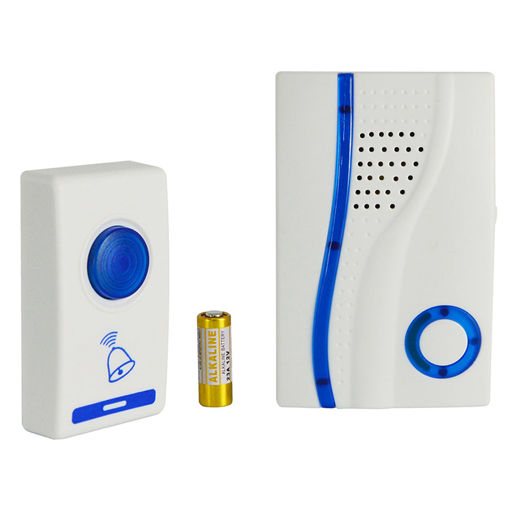 Wireless Doorbell | Remote Control Door Bell with Receiver & Transmitter | 32 Melodies | 100m Range | Easy Installation White