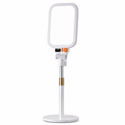 MZ026 Full Screen LED Beauty Light with Adjustable Desktop Stand Stepless Dimming Live Streaming & Photography Fill Light for Makeup, Video Recording, TikTok, YouTube & Online Meetings