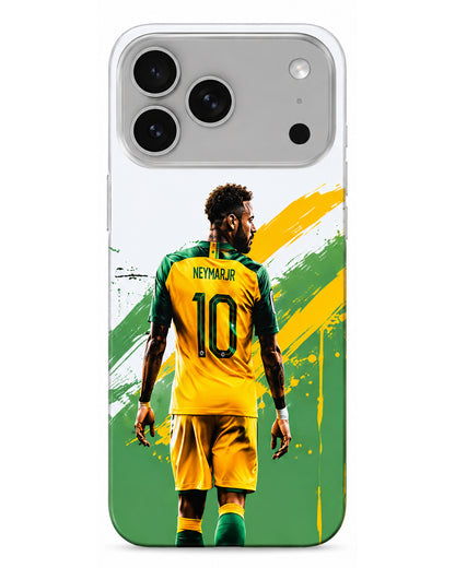 Lacoz Football Theme Neymar Jr Brazil Printed Slim Fit Anti-Scratch Back Case with Precision Cut-Outs and Comfortable Grip Shockproof Protective Cover Compatible With iPhone 17 Pro