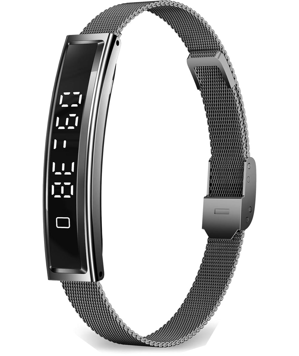 Smart Bracelet Fitness Tracker with Waterproof Heart Rate, Sleep Monitoring Bluetooth 5.3 Health Tracker Bracelet Designed for Ladies and Gents Black