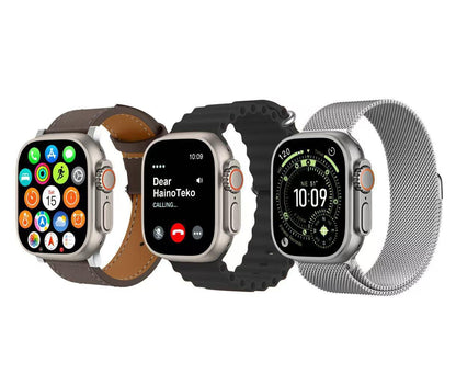 HainoTeko SIFLI-3 Waterproof Design Smart Watch with 2.02 Inch AMOLED Display BT Calling AI Translation 20 Days Battery Backup 3 Pair Straps and Charging Cable Designed for Men