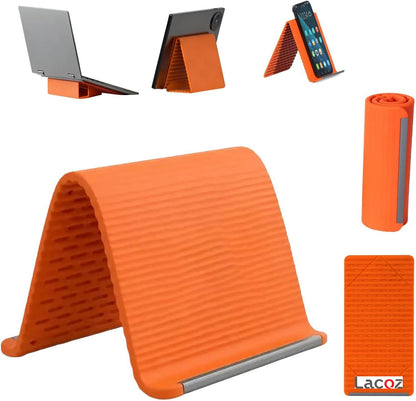 Flexible Silicone Phone Holder Stand, Foldable Multi-Angle Mobile & Tablet Stand, Portable Non-Slip Bendable Desktop Holder for Home, Office & Travel