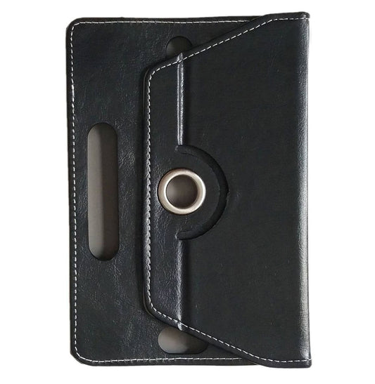 Universal 7 Inch Tablet Case Cover Premium PU Leather 360° Rotating Stand Folio Wallet Case with Elastic Clips & Camera Slots