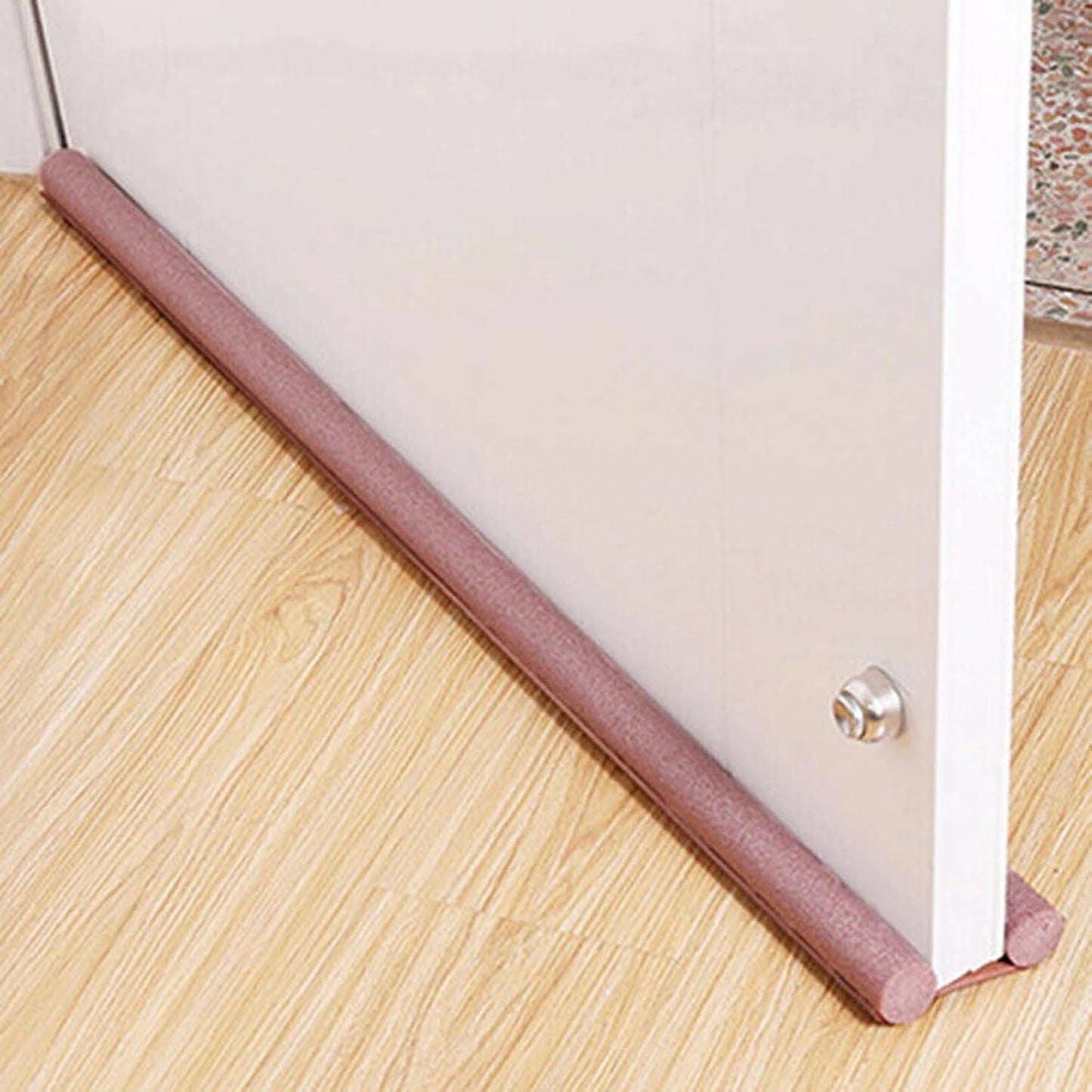 Double-Sided Door Draft Stopper Under Door Seal Guard Noise Reduction, Dust & Insect Blocker, Energy Saving Door Bottom Insulator Easy Installation for Home & Office Tan