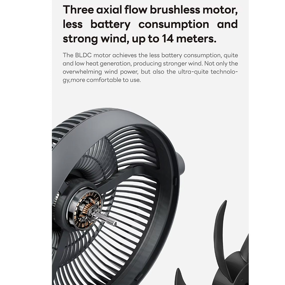 aISOLOVE Multi-Functional Rechargeable Portable Tripod Fan with Remote Control for Home, Hotel, Outdoor, Indoor, Camping and Travelling