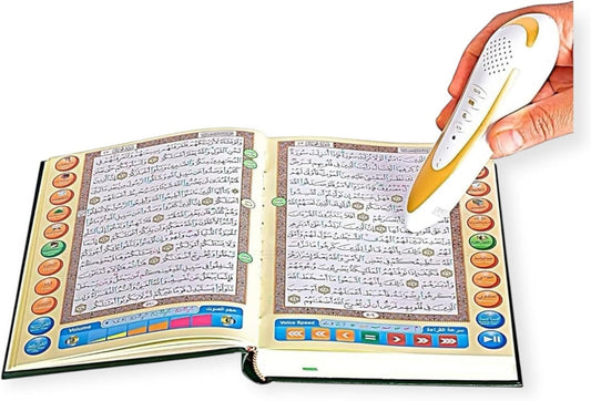 Electronic Quran Reader Pen, Electronic Reader Pen Word-by-Word Digital Rechargeable Holy Quran Recorder 25 Reciters and Languages 6 Books, Ramadan Gift for Kids Adults
