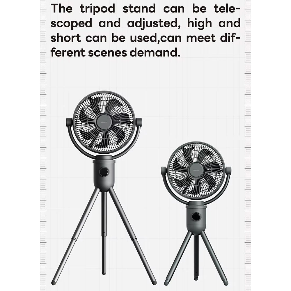 aISOLOVE Multi-Functional Rechargeable Portable Tripod Fan with Remote Control for Home, Hotel, Outdoor, Indoor, Camping and Travelling