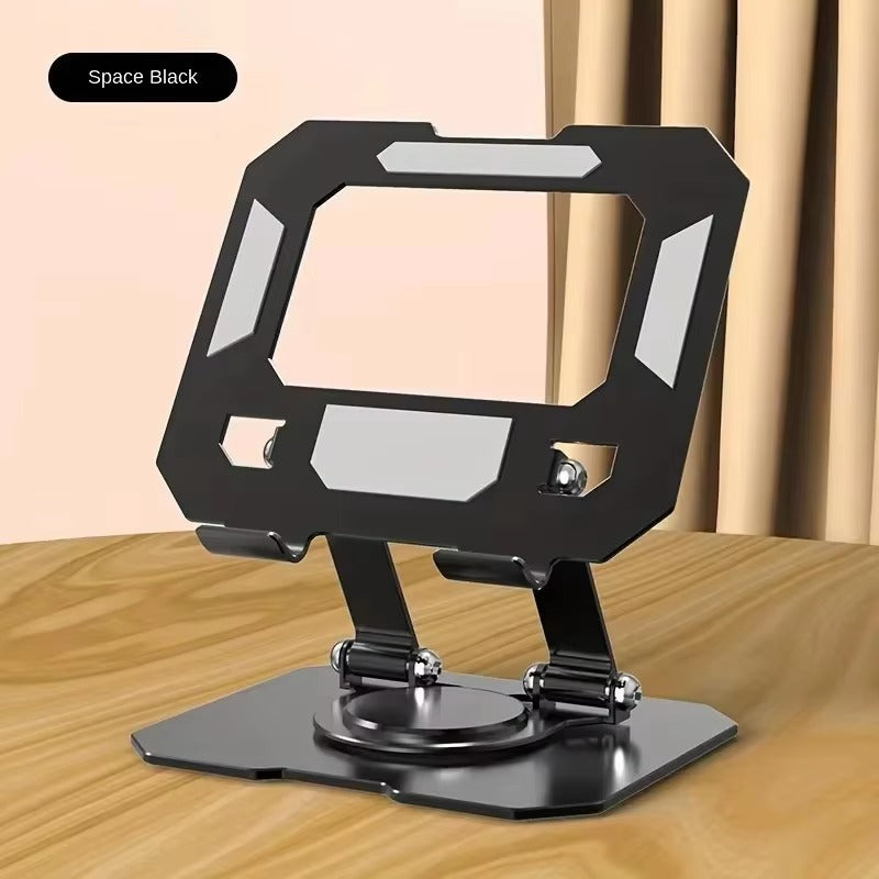 Lacoz Adjustable Tablet Stand with 360° Rotating Base, Ergonomic Foldable Portable Laptop Stand Holder, Compatible with Tablets and Phones