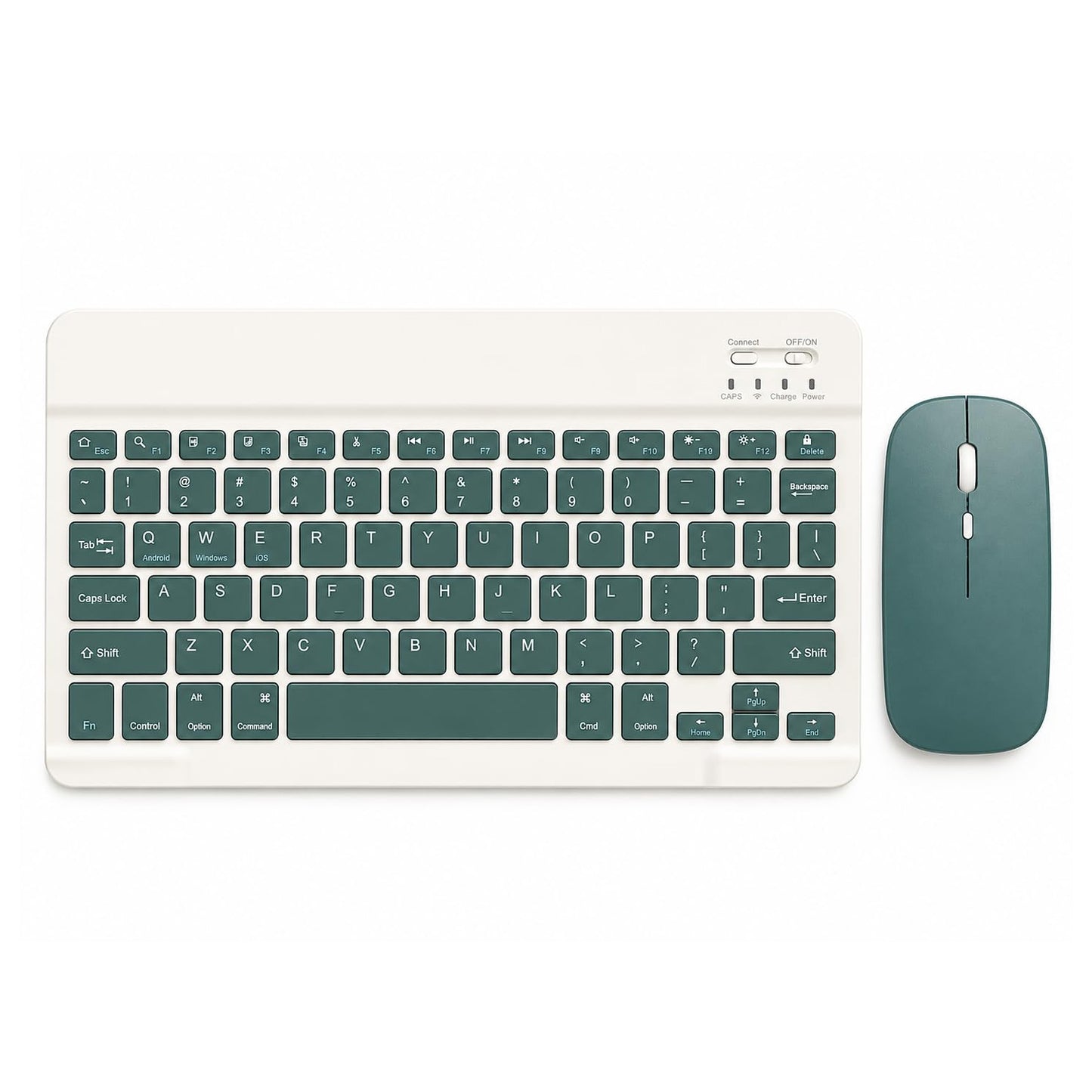 Wireless Rechargeable Keyboard & Mouse Combo with 2.4GHz USB Receiver, Silent Keys, Ergonomic Slim Design, Multi-Device Compatible for Windows, Android & iOS