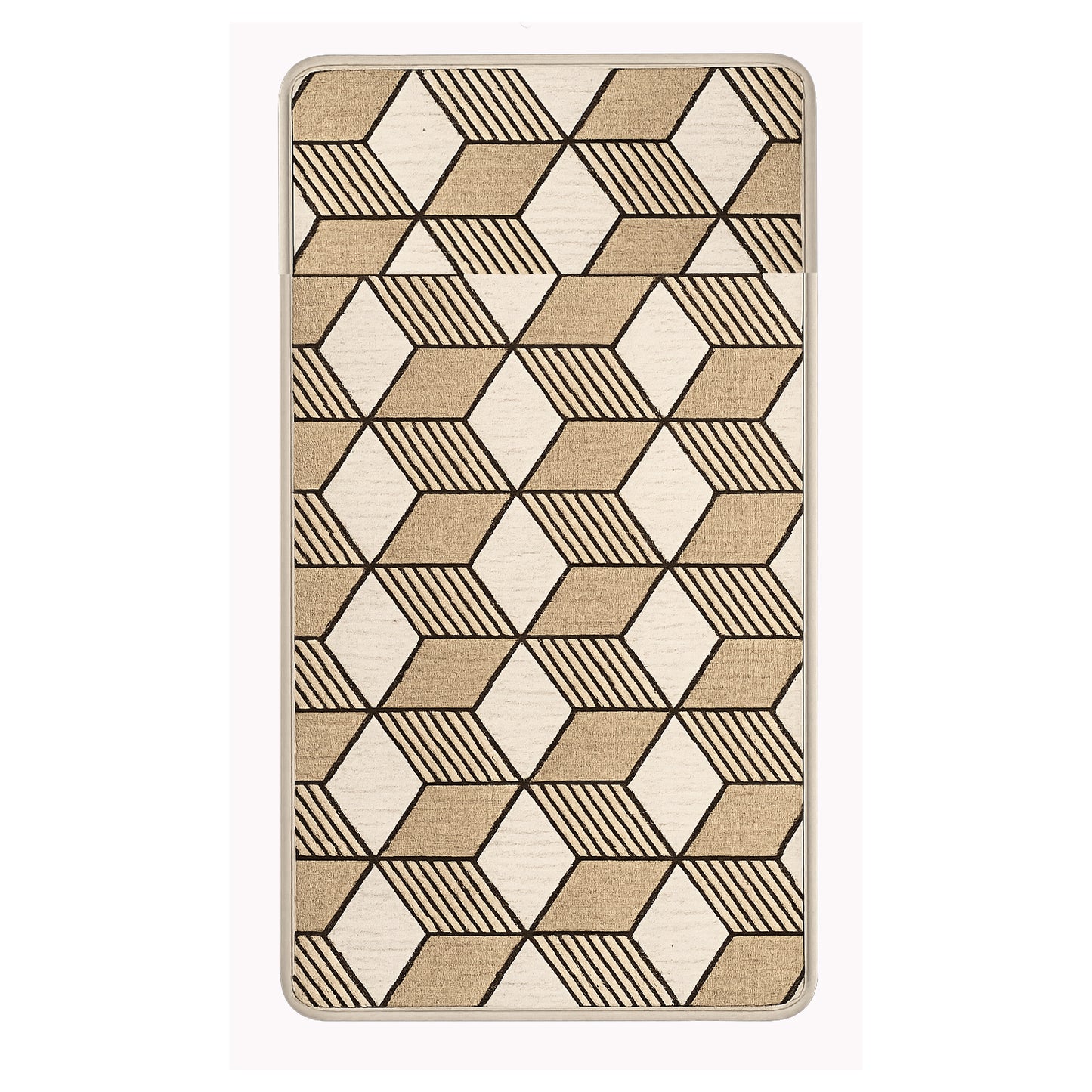 Geometric Anti-Slip Floor Mat 80 x 50 cm Soft Absorbent Rug for Bedroom, Living Room, Bathroom, Kitchen & Entryway Washable Non-Skid Decorative Door Mat