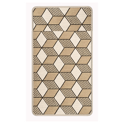 Geometric Anti-Slip Floor Mat 80 x 50 cm Soft Absorbent Rug for Bedroom, Living Room, Bathroom, Kitchen & Entryway Washable Non-Skid Decorative Door Mat
