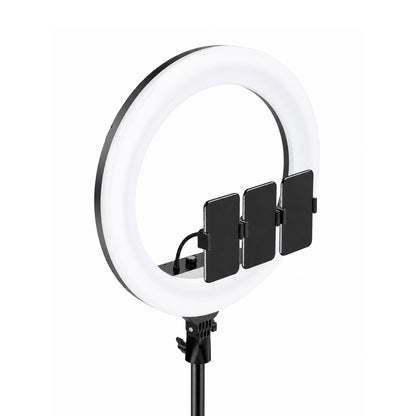 21-Inch LED Ring Light with Tripod Stand, 3 Phone Holders & Remote Control – Dimmable Ring Light for Live Streaming, Video Recording, Photography, Makeup & Content Creation