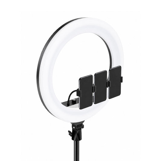 21-Inch LED Ring Light with Tripod Stand, 3 Phone Holders & Remote Control – Dimmable Ring Light for Live Streaming, Video Recording, Photography, Makeup & Content Creation