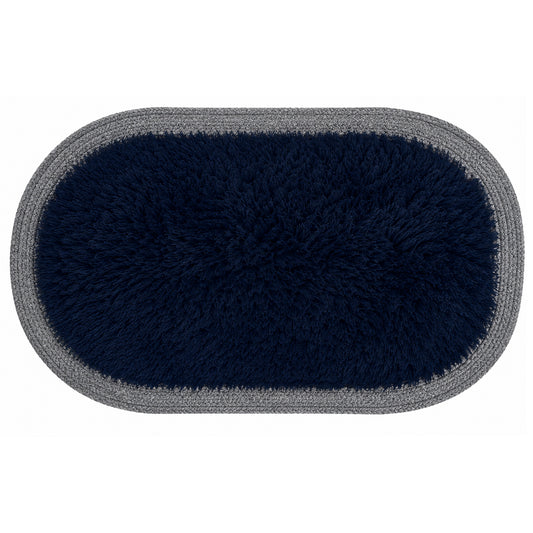 Ultra Soft Shaggy Floor Mat with Non-Slip Backing, Washable Plush Rug for Bedroom, Living Room, Bathroom, Kitchen & Entryway Blue
