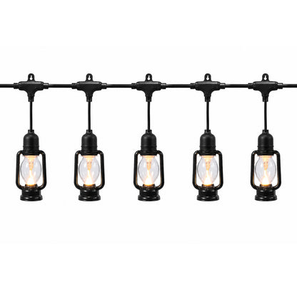 Outdoor LED Lantern String Lights with Plug – Waterproof Decorative Hanging Light Set for Garden, Patio, Balcony, Wedding, Party & Cafe Decoration