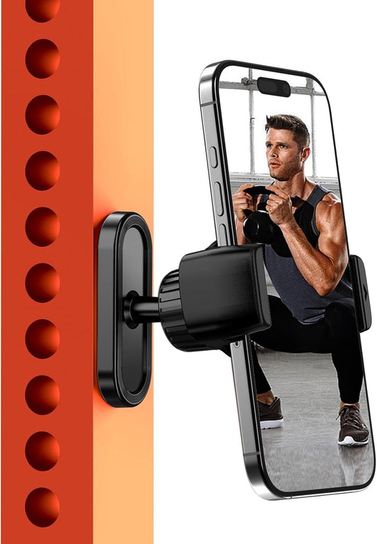 Lacoz Magnetic Gym Phone Mount, 360° Adjustable, Attaches to Any Metal Surface