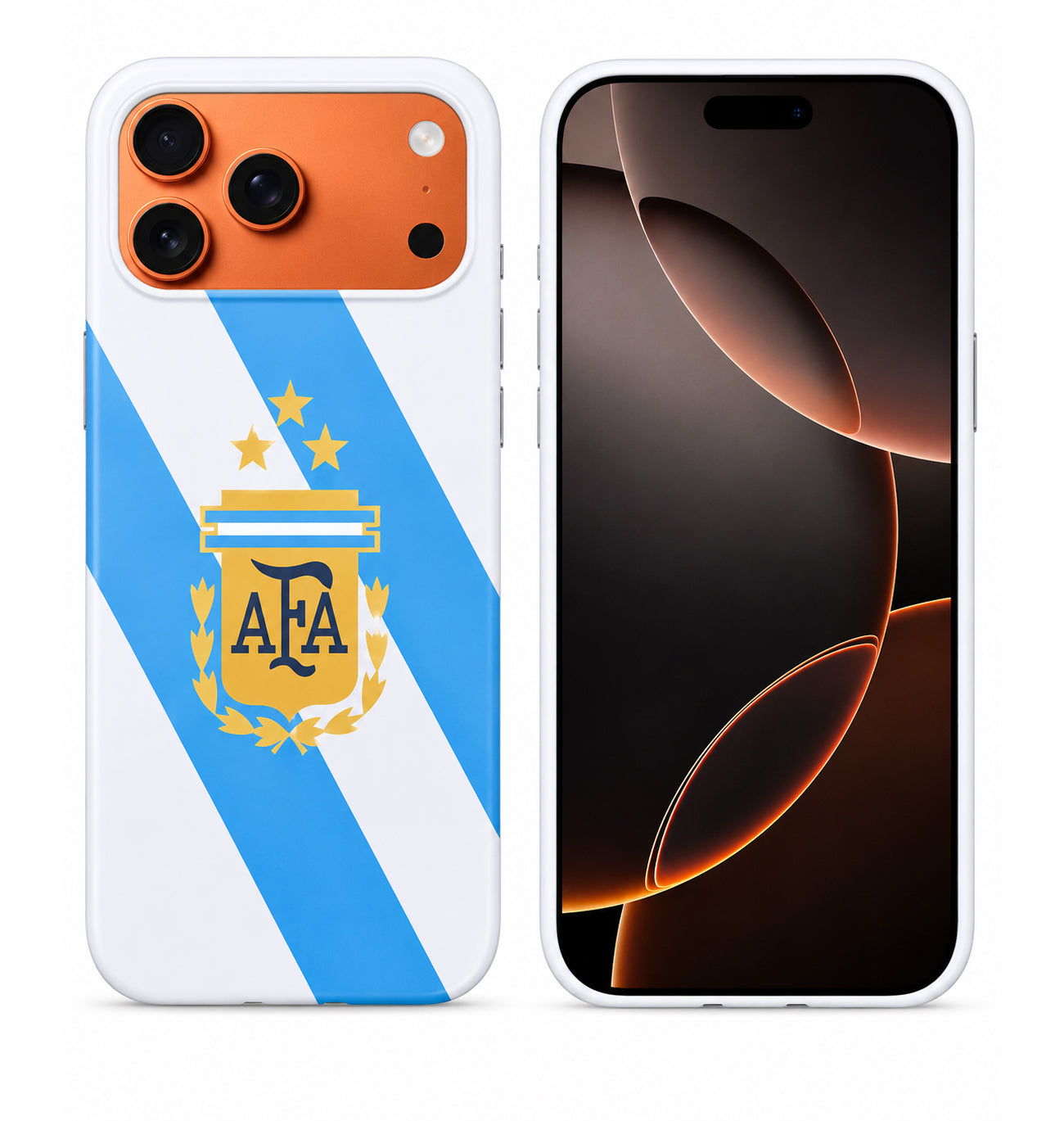 Lacoz Football Theme Argentina Team Logo Printed Slim Fit Anti-Scratch Back Case with Precision Cut-Outs and Comfortable Grip Shockproof Protective Cover Compatible With iPhone 17 Pro
