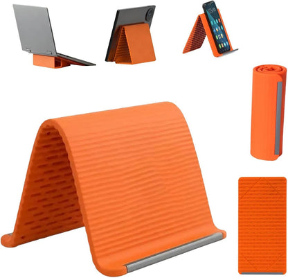 Flexible Silicone Phone Holder Stand, Foldable Multi-Angle Mobile & Tablet Stand, Portable Non-Slip Bendable Desktop Holder for Home, Office & Travel