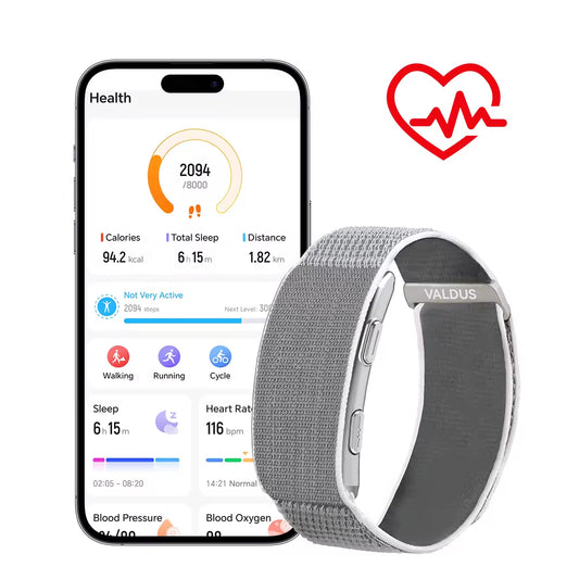 Smart Health Tracking Bracelet with Sleep Analysis, Activity Tracking & Long Battery Life Designed for Ladies and Gents Grey