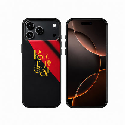 Lacoz Football Theme Portugal Team Logo Printed Slim Fit Anti-Scratch Back Case with Precision Cut-Outs and Comfortable Grip Shockproof Protective Cover Compatible With iPhone 14 Pro Max