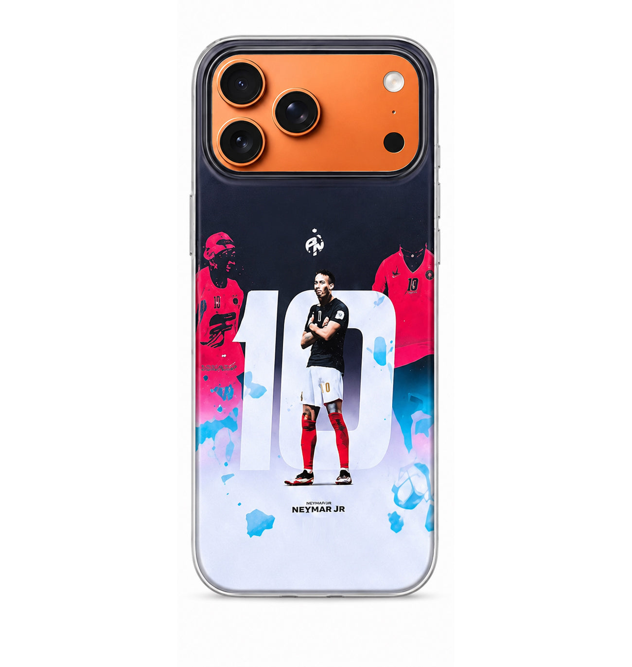 Lacoz Football Theme Neymar Jr Printed Slim Fit Anti-Scratch Back Case with Precision Cut-Outs and Comfortable Grip Shockproof Protective Cover Compatible With iPhone 16 Pro Max