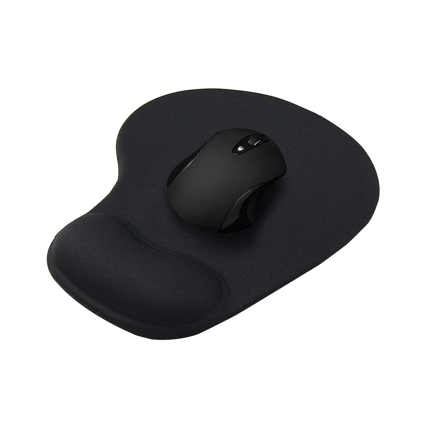 H02 Ergonomic Mouse Pad with Gel Wrist Support | Non-Slip Base | Smooth Surface for Optical & Laser Mouse | Black (Mouse Not Included)