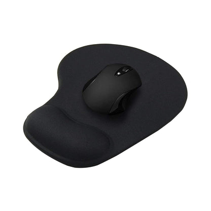 H02 Ergonomic Mouse Pad with Gel Wrist Support | Non-Slip Base | Smooth Surface for Optical & Laser Mouse | Black (Mouse Not Included)