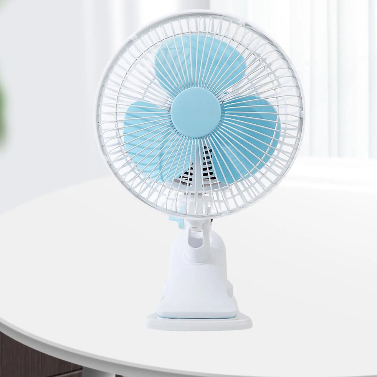 Desk Fan with 2 Speed Settings, 3-Blade Quiet Cooling Fan for Home, Office, Bedroom, Dorm Room - Sturdy Clip-On Electric Fan