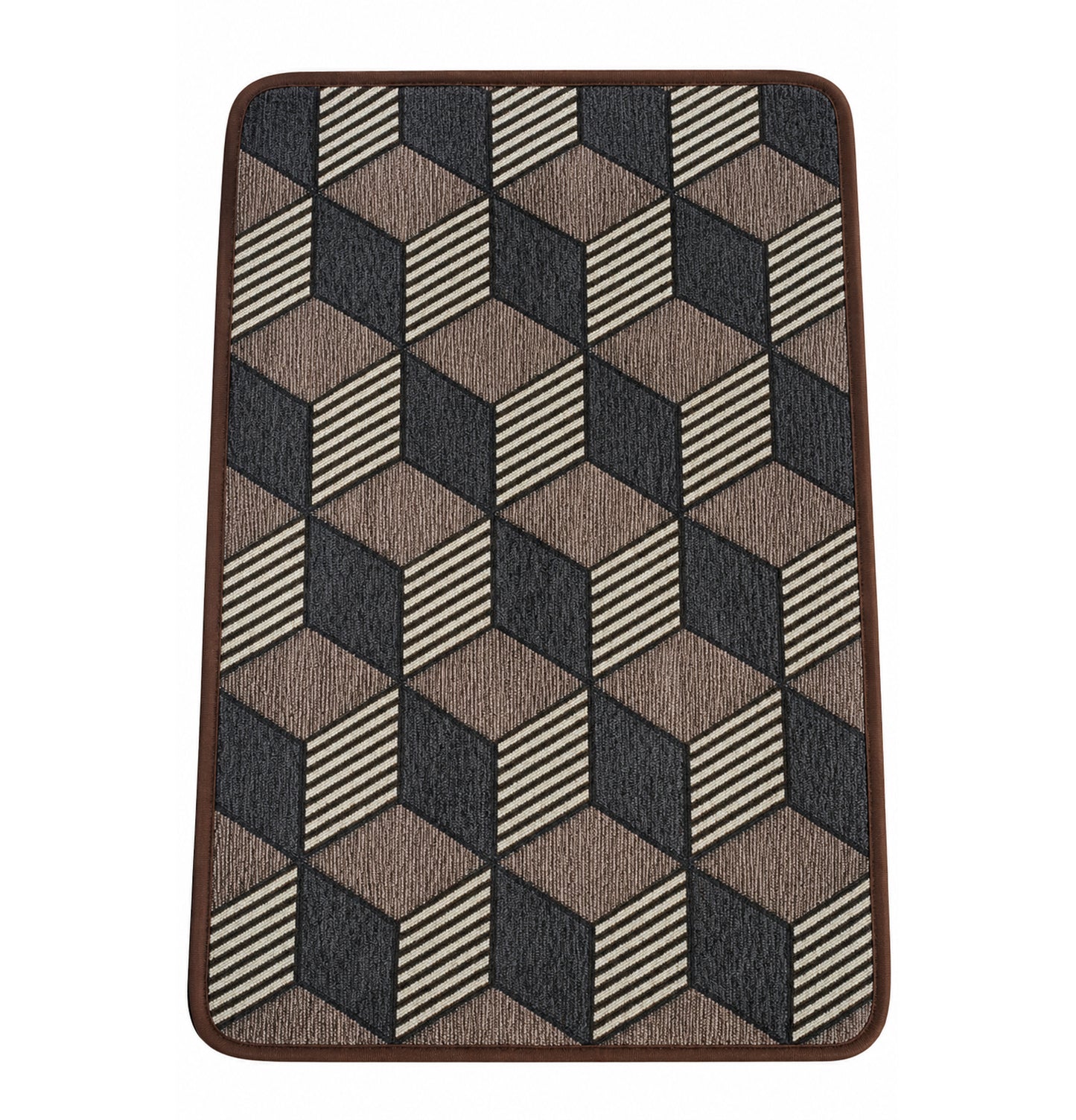 Geometric Anti-Slip Floor Mat 80 x 50 cm Soft Absorbent Rug for Bedroom, Living Room, Bathroom, Kitchen & Entryway Washable Non-Skid Decorative Door Mat