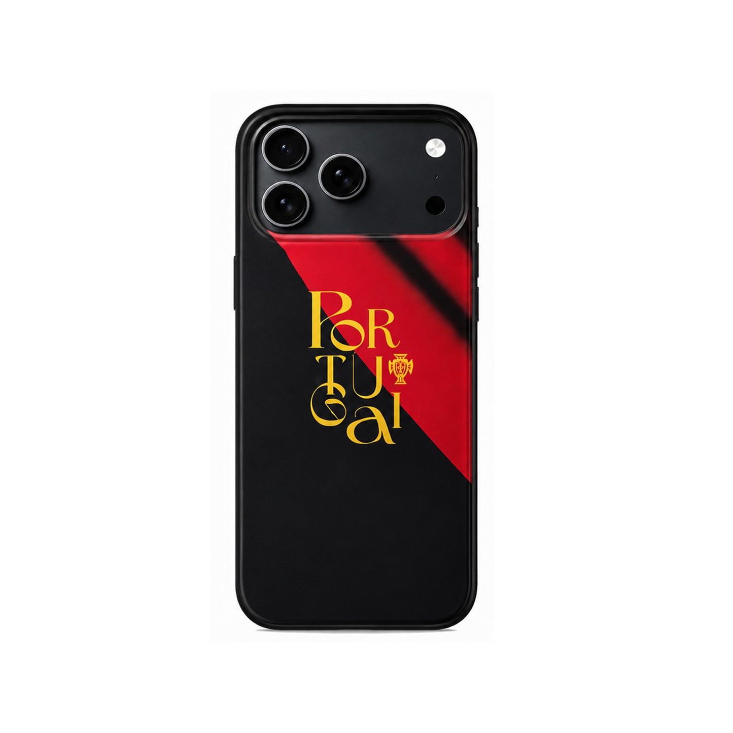 Lacoz Football Theme Portugal Team Logo Printed Slim Fit Anti-Scratch Back Case with Precision Cut-Outs and Comfortable Grip Shockproof Protective Cover Compatible With iPhone 17 Pro