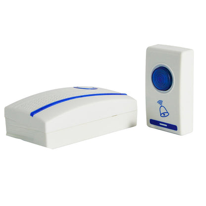 Wireless Doorbell | Remote Control Door Bell with Receiver & Transmitter | 32 Melodies | 100m Range | Easy Installation White