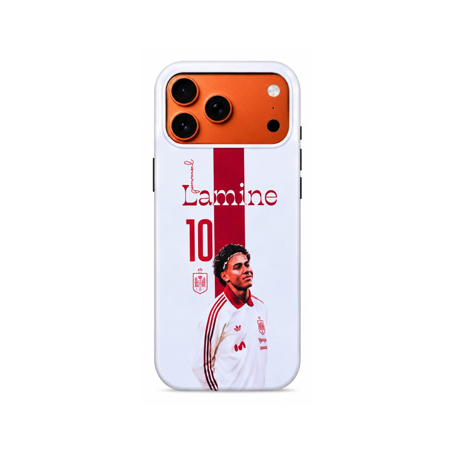 Lacoz Football Theme Lamine Yamal Spain Team Logo Printed Slim Fit Anti-Scratch Back Case with Precision Cut-Outs and Comfortable Grip Shockproof Protective Cover Compatible With iPhone 14 Pro Max