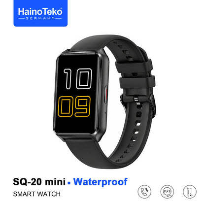HainoTeko SQ-20 Mini Waterproof Design Smart Watch with AMOLED Display Bluetooth Calling Heart Rate & Fitness Tracking 3 Pair Straps and Charging Cable Designed for Ladies and Gents