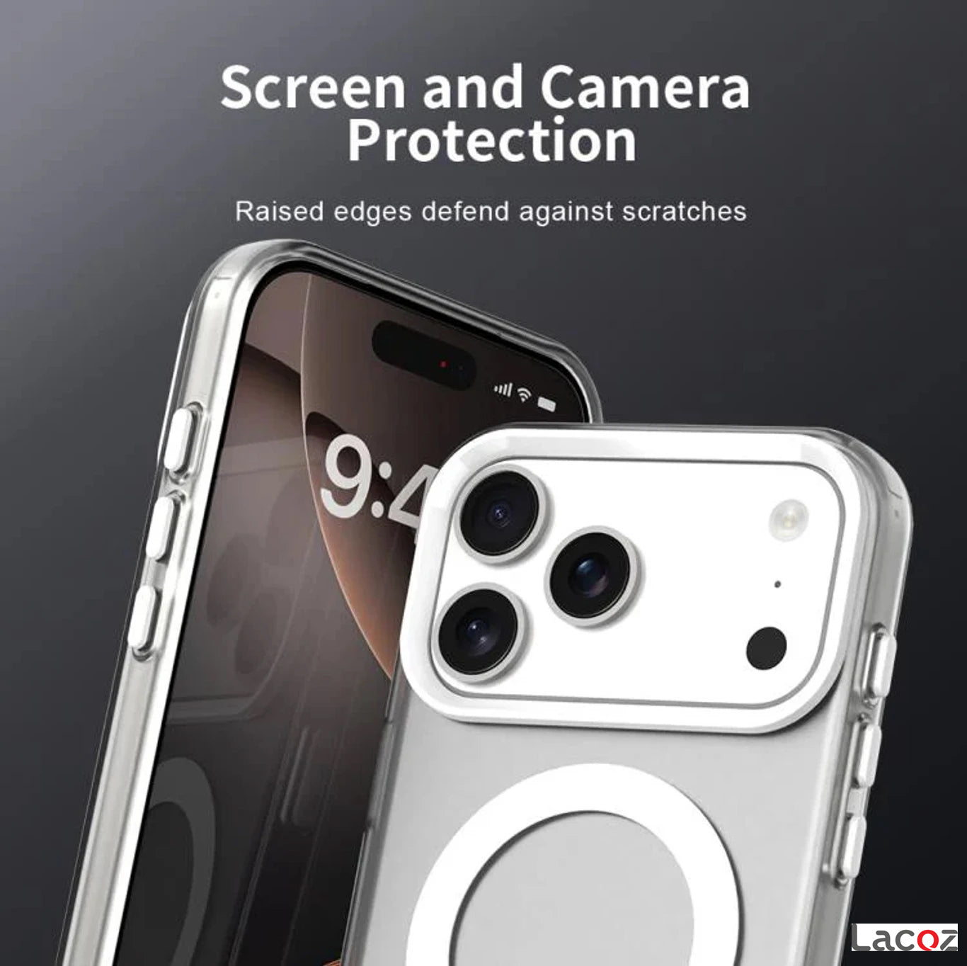 Premium Magnetic Transparent Phone Case for iPhone 17 Pro Crystal Clear Protective Cover with Strong Magnetic Ring for Wireless Charging