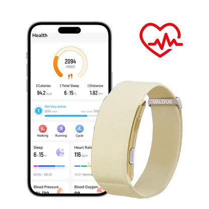 Smart Health Tracking Bracelet with Sleep Analysis, Activity Tracking & Long Battery Life Designed for Ladies and Gents Gold