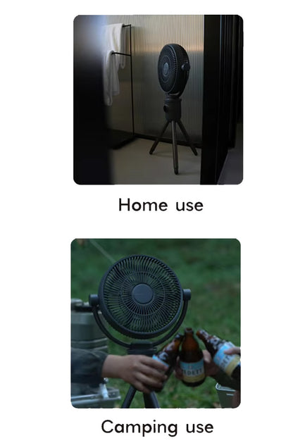 aISOLOVE Multi-Functional Rechargeable Portable Tripod Fan with Remote Control for Home, Hotel, Outdoor, Indoor, Camping and Travelling