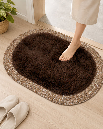 Ultra Soft Shaggy Floor Mat with Non-Slip Backing, Washable Plush Rug for Bedroom, Living Room, Bathroom, Kitchen & Entryway