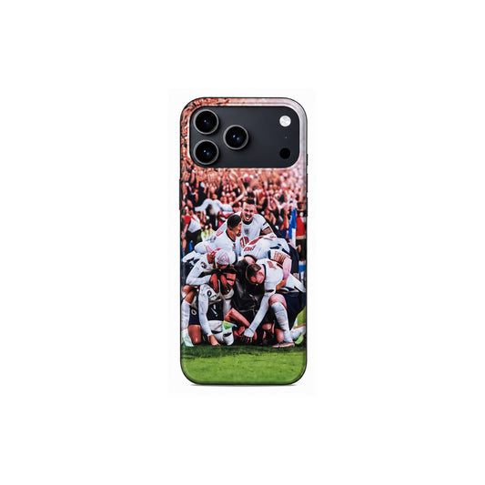 Lacoz Football Theme England Team Printed Slim Fit Anti-Scratch Back Case with Precision Cut-Outs and Comfortable Grip Shockproof Protective Cover Compatible With iPhone 17 Pro Max